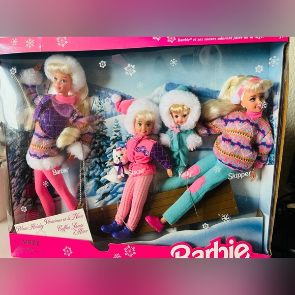 Vintage Winter Holiday Barbie , Kelly, Stacie ,skipper - Picture 4 of 11